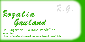 rozalia gauland business card